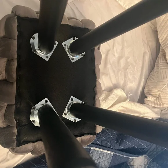 Vanity Stool,Square Ottoman Stool Foot Rest,Upholstered Vanity Chair Foot Stool - Picture 3 of 9